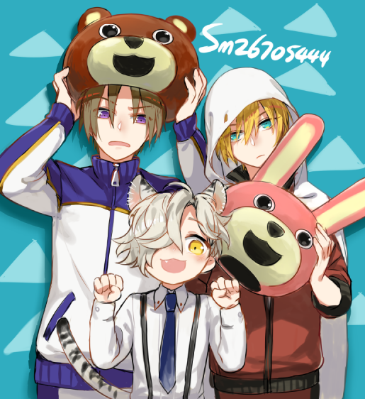gokotai, yamanbagiri kunihiro, and heshikiri hasebe (touken ranbu) drawn by verus