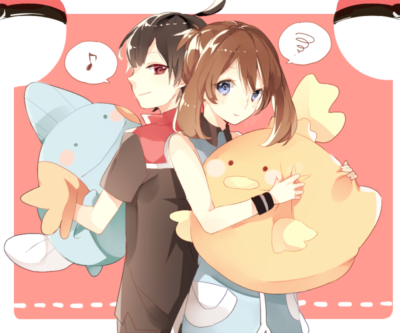may, brendan, torchic, and mudkip (pokemon and 1 more) drawn by prin_dog
