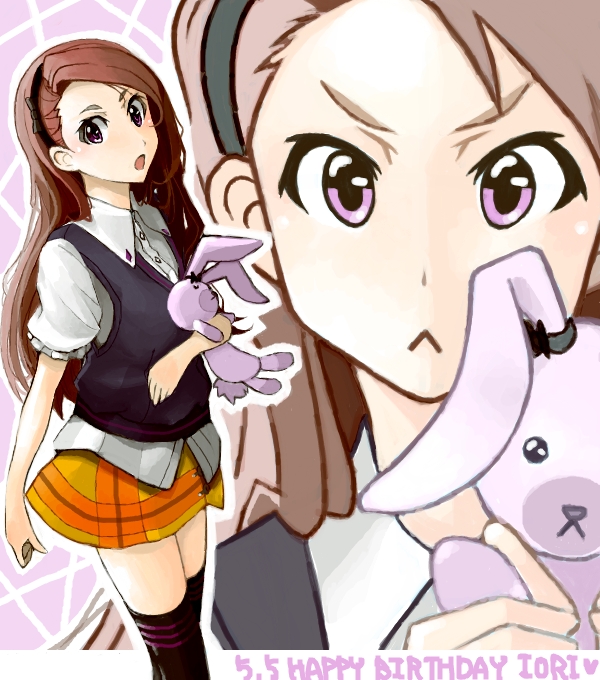 minase iori and usa-chan (idolmaster) drawn by mistrail