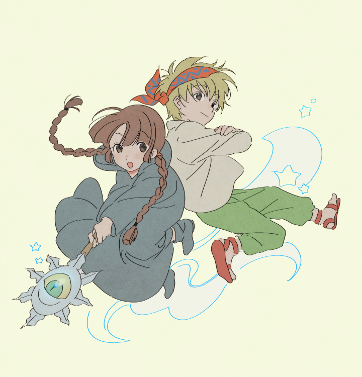 kukuri and nike (mahoujin guruguru) drawn by roku_(tsua-kihuyu)