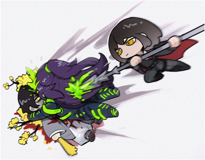 yi sang, hong lu, and dongbaek (project moon and 1 more) drawn by flaw_eight