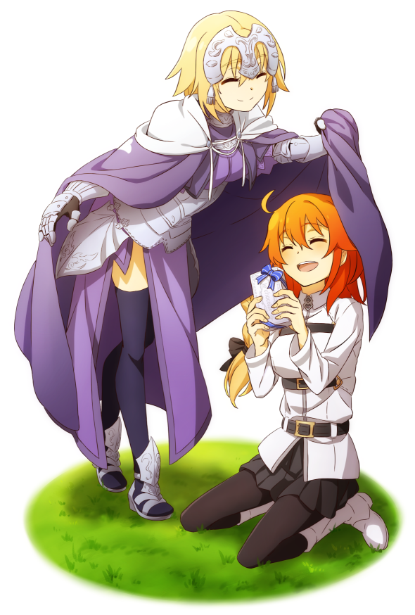 fujimaru ritsuka and jeanne d'arc (fate and 2 more) drawn by oiun