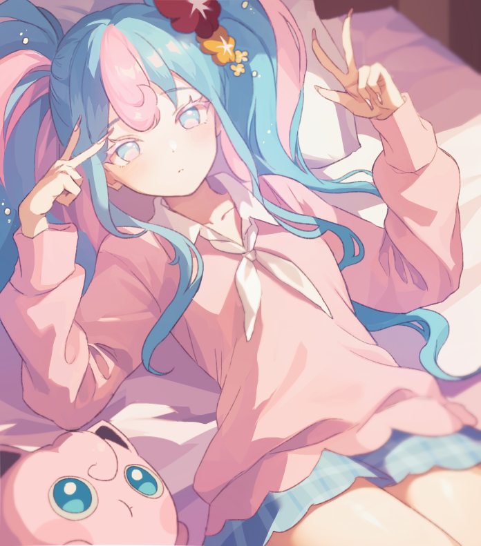 hatsune miku, jigglypuff, and fairy miku (pokemon and 2 more) drawn by ebi_(shrimp_eleven)