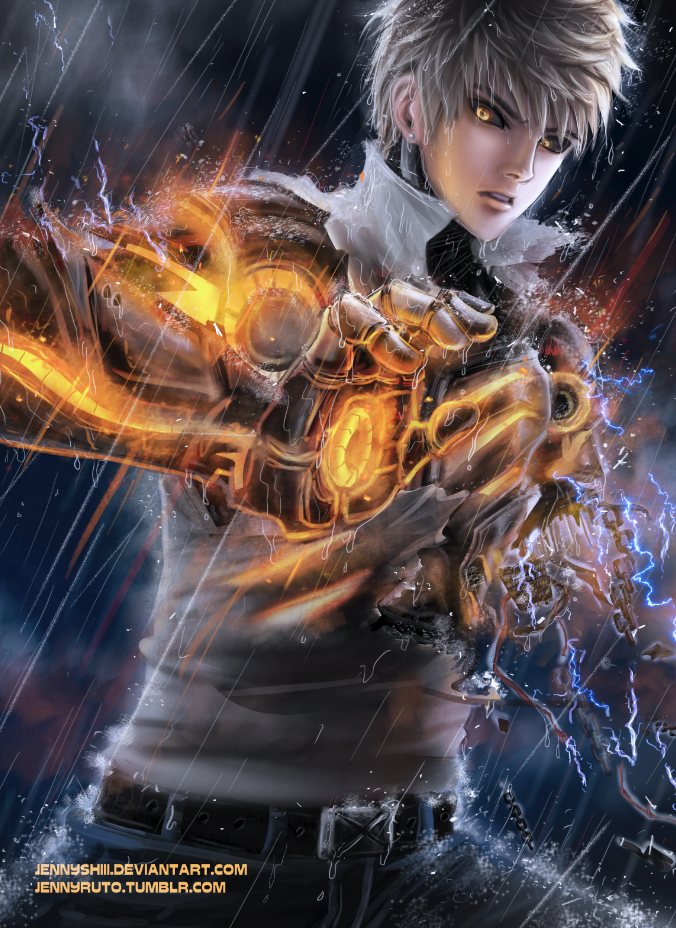 genos (one-punch man) drawn by jenny_mun