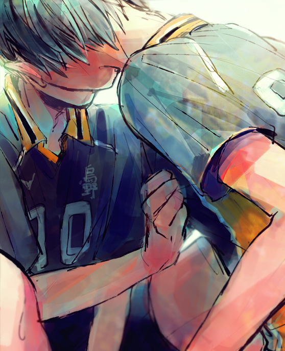 hinata shouyou and kageyama tobio (haikyuu!!) drawn by shimamu