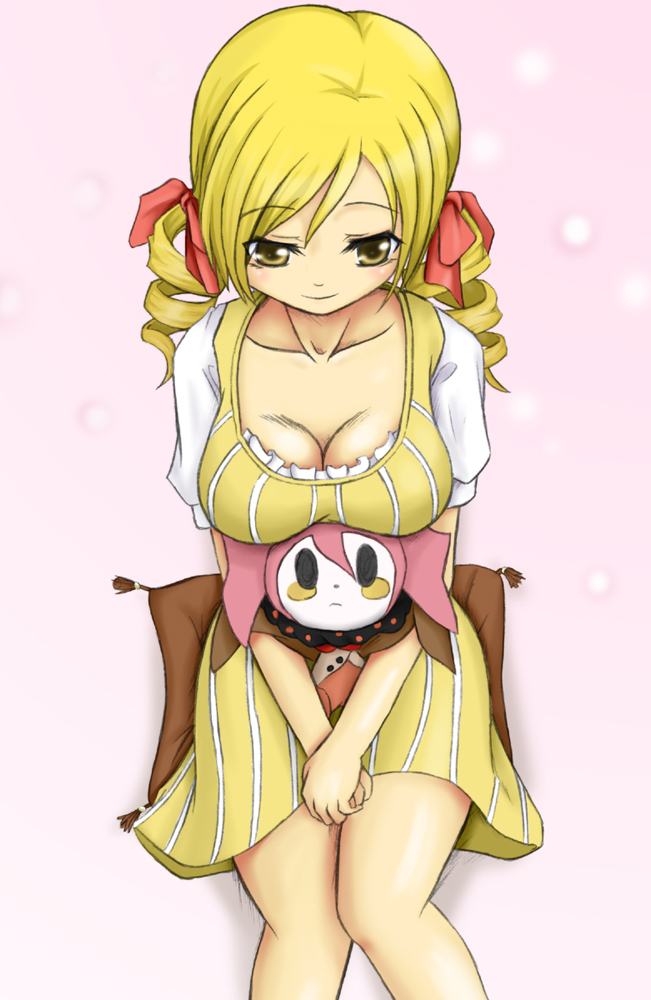 tomoe mami and charlotte (mahou shoujo madoka magica) drawn by karos