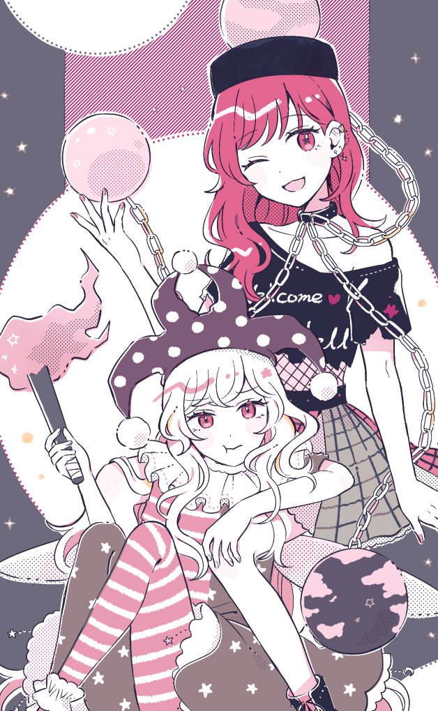 clownpiece and hecatia lapislazuli (touhou) drawn by mozukuzu_(manukedori)
