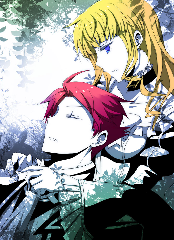 beatrice and ushiromiya battler (umineko no naku koro ni) drawn by isya