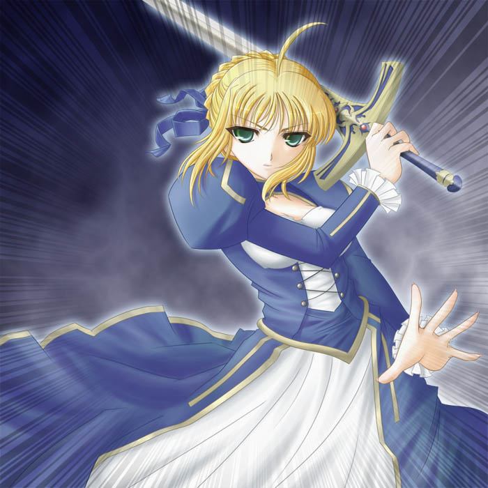 artoria pendragon and saber (fate and 1 more) drawn by iganseijin