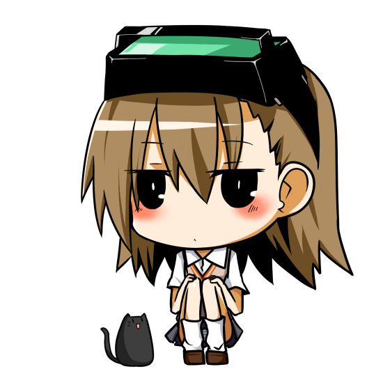 misaka imouto and misaka imouto 10032's cat (toaru majutsu no index and 1 more) drawn by rubii