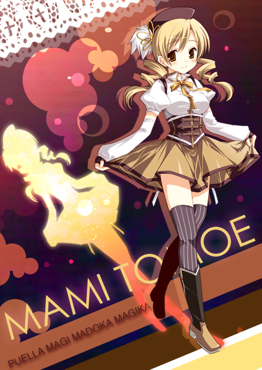 tomoe mami (mahou shoujo madoka magica) drawn by ikegami_akane
