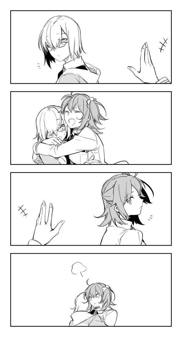 mash kyrielight and fujimaru ritsuka (fate and 1 more) drawn by in_kai