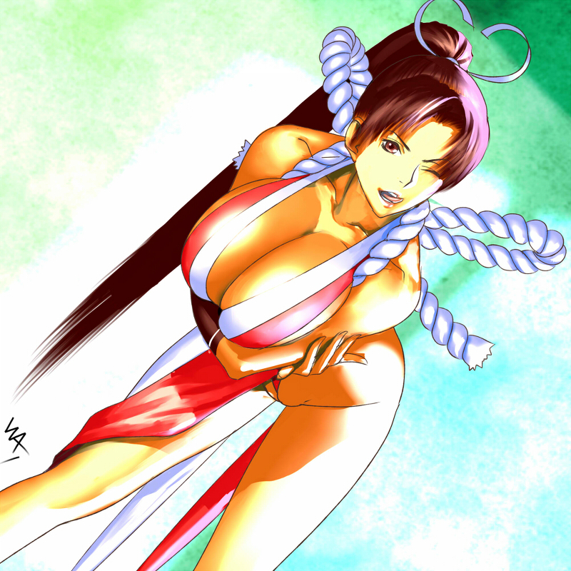shiranui mai (the king of fighters and 1 more) drawn by wakino_keibun