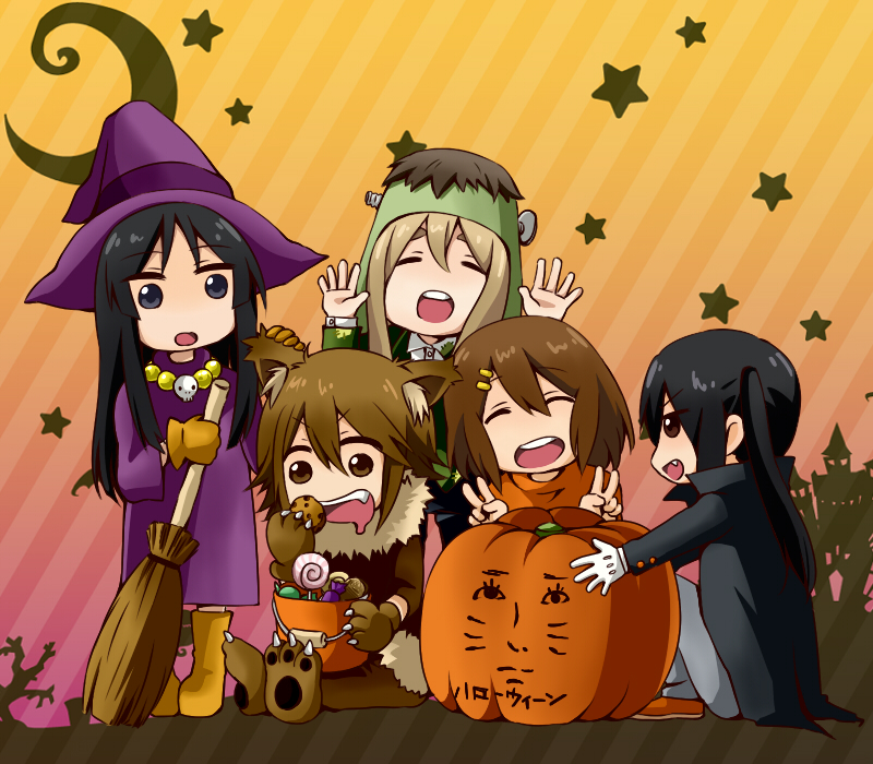 akiyama mio, nakano azusa, hirasawa yui, tainaka ritsu, kotobuki tsumugi, and 1 more (k-on!) drawn by arablue