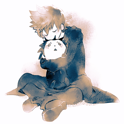 roxas and axel (kingdom hearts and 1 more) drawn by vocon