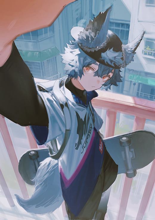 jumpy (vrchat and 2 more) drawn by mogumo