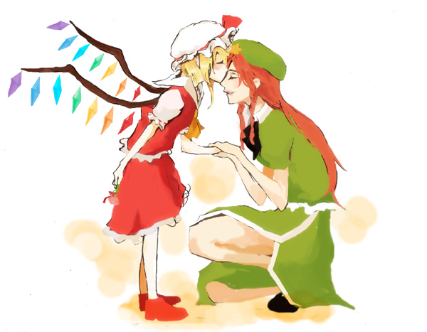 flandre scarlet and hong meiling (touhou) drawn by umi_(wotabu)