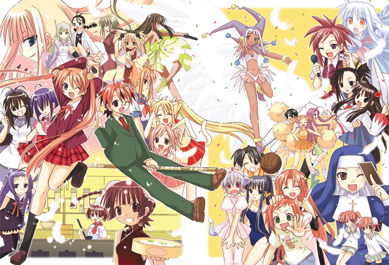 evangeline a.k. mcdowell, kagurazaka asuna, sakurazaki setsuna, miyazaki nodoka, ayase yue, and 27 more (mahou sensei negima!) drawn by yuuma_(omaeno_meinichi)