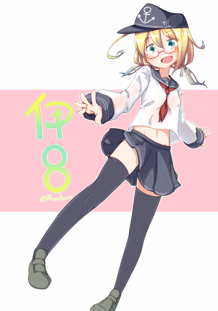 hibiki and i-8 (kantai collection) drawn by nassukun