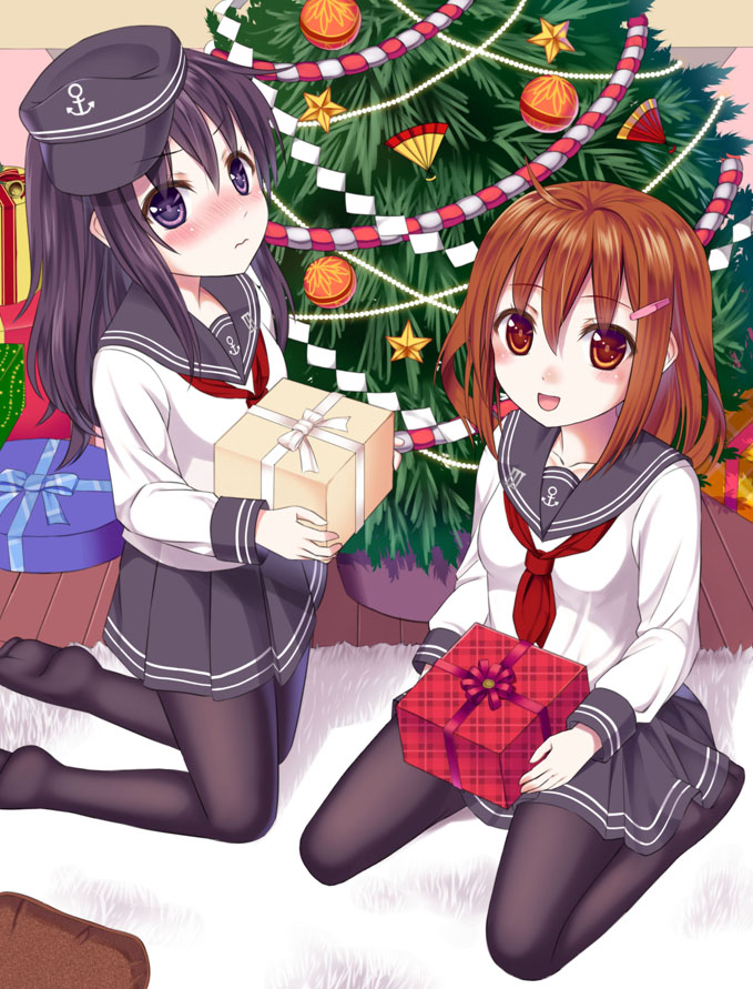ikazuchi and akatsuki (kantai collection) drawn by tukino_neru