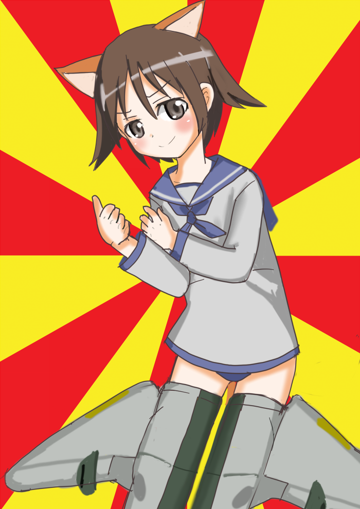 miyafuji yoshika (world witches series and 1 more) drawn by yukihyou_(blue_0129)