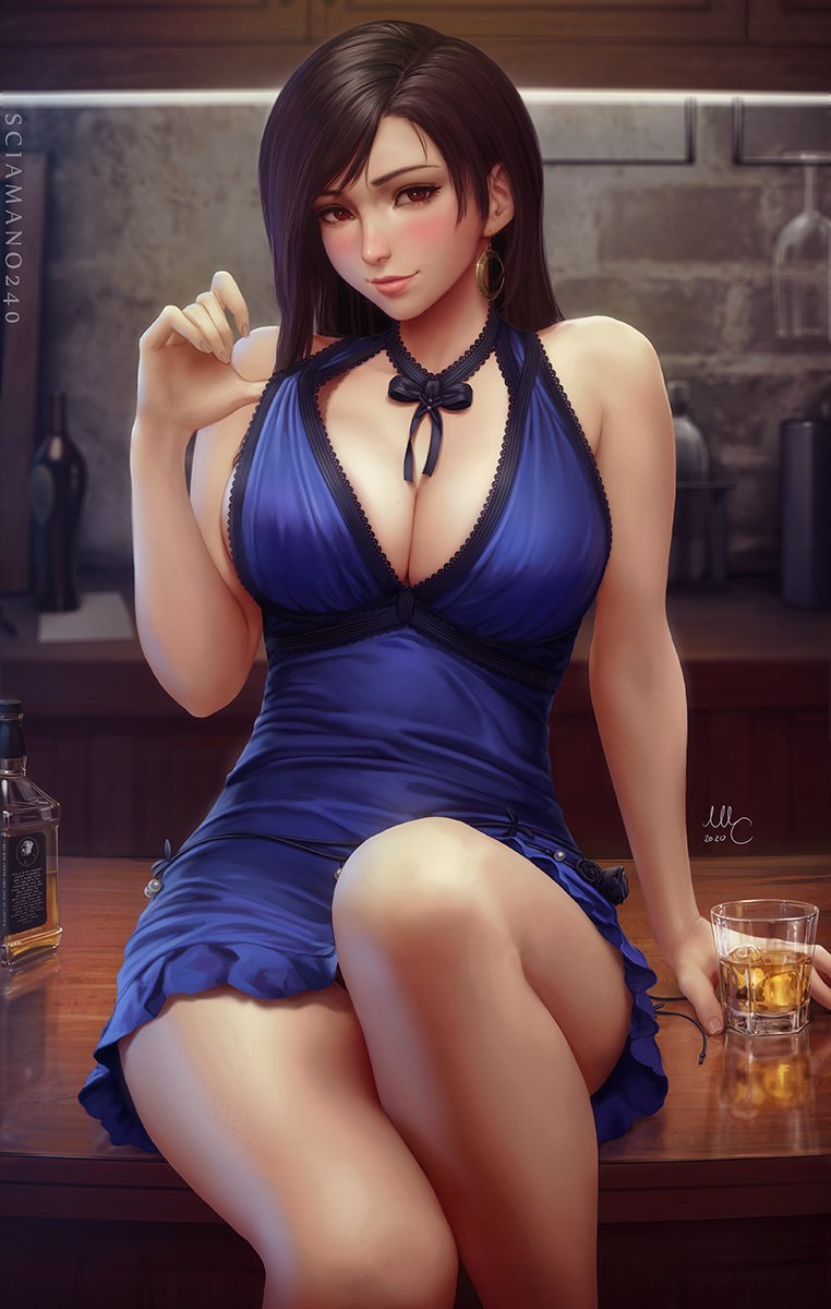 tifa lockhart (final fantasy and 2 more) drawn by sciamano240