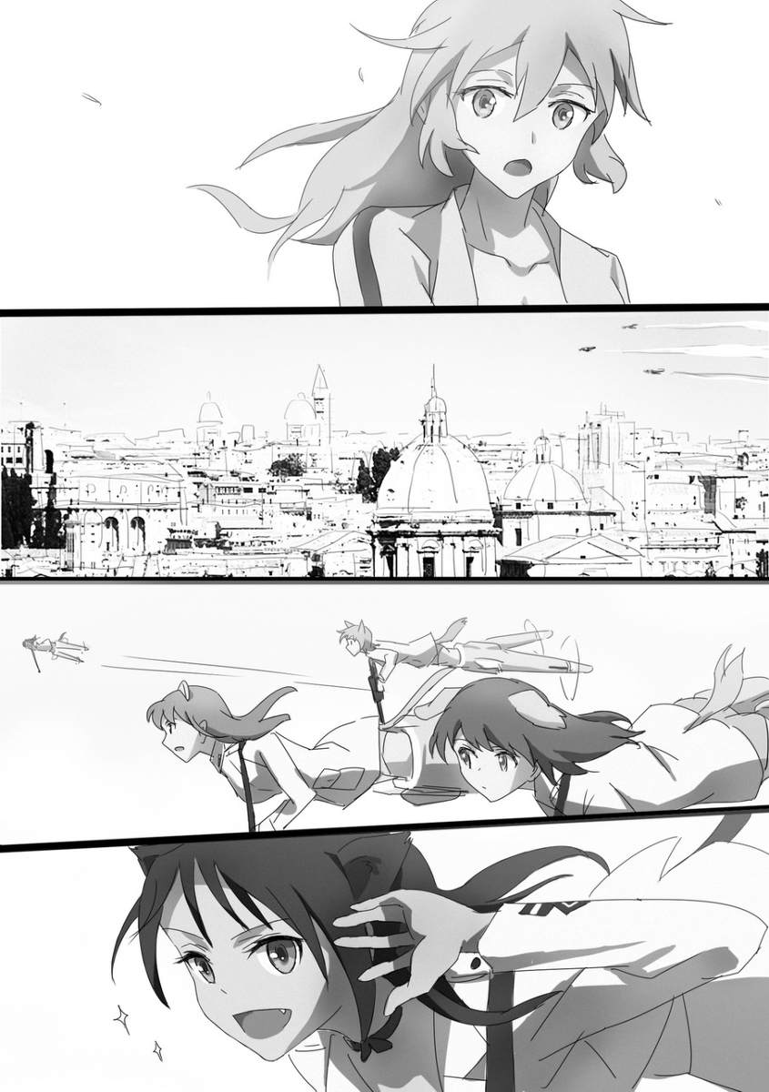 charlotte e. yeager and francesca lucchini (world witches series and 1 more) drawn by kisetsu
