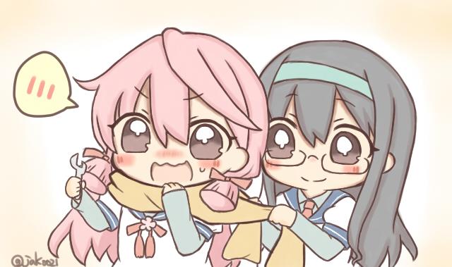 ooyodo and akashi (kantai collection) drawn by jako_(jakoo21)