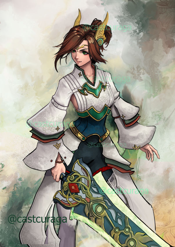 alexandria (xenoblade chronicles and 1 more) drawn by justin_paul