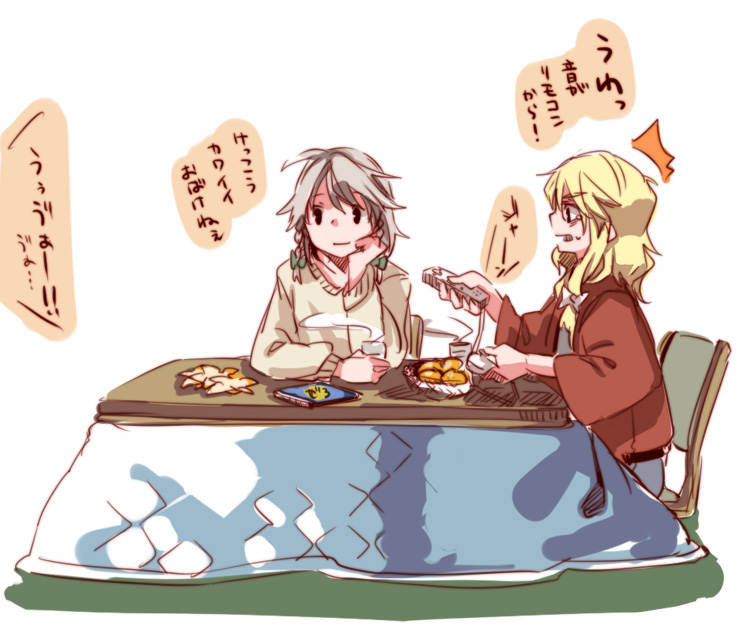 kirisame marisa and izayoi sakuya (touhou) drawn by takishima_asaka