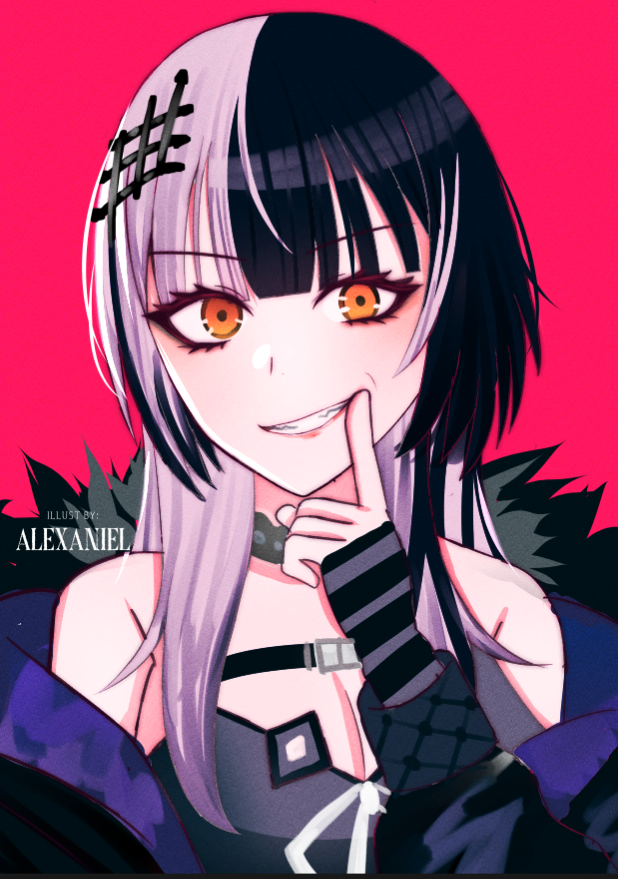 shiori novella (hololive and 1 more) drawn by alexaniel