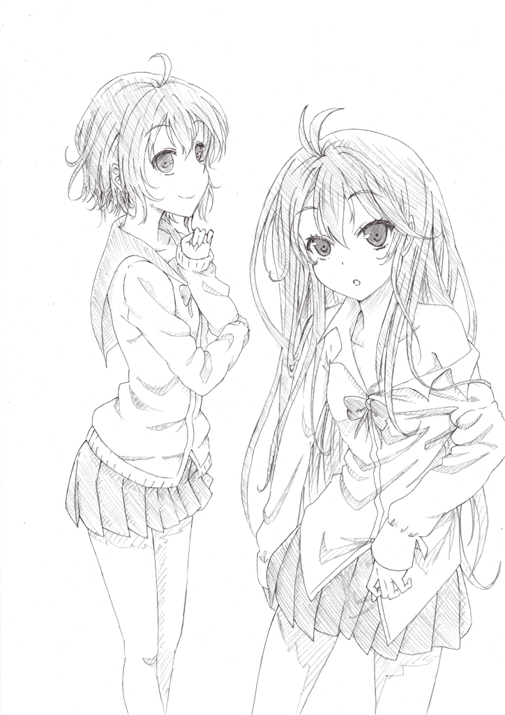 touwa erio and mifune ryuuko (denpa onna to seishun otoko) drawn by iyakun