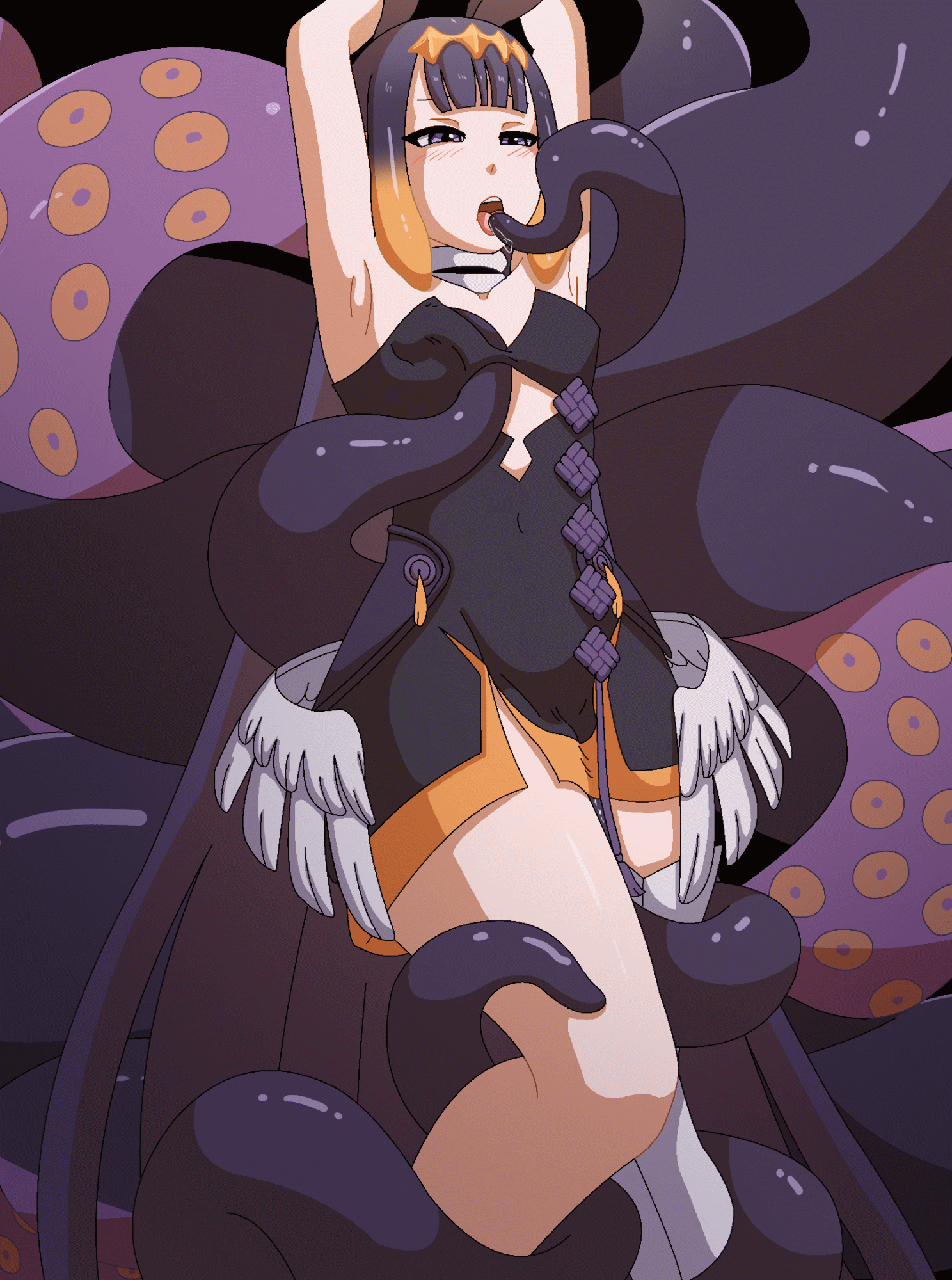 ninomae ina'nis (hololive and 1 more) drawn by spicy_bardo