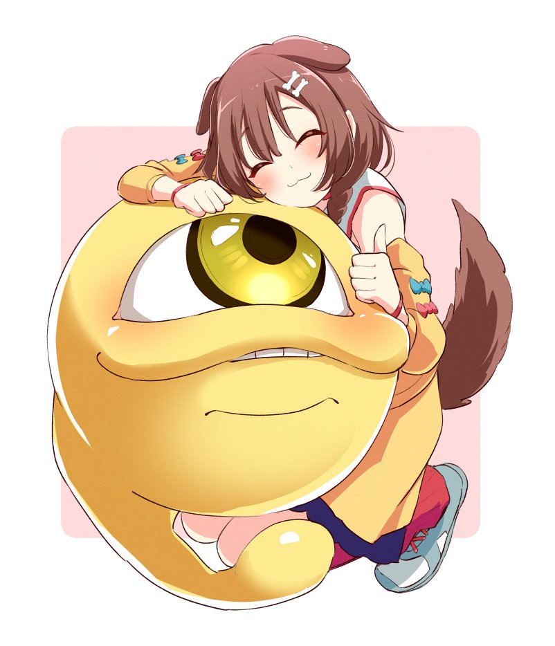 inugami korone and suezo (hololive and 1 more) drawn by asacrebleu