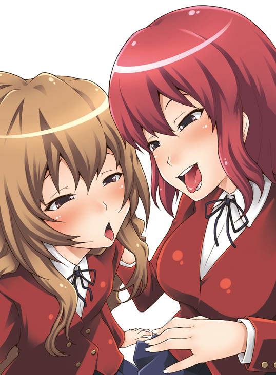 aisaka taiga and kushieda minori (toradora!) drawn by nishimo