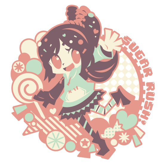 vanellope von schweetz (wreck-it ralph) drawn by syamo