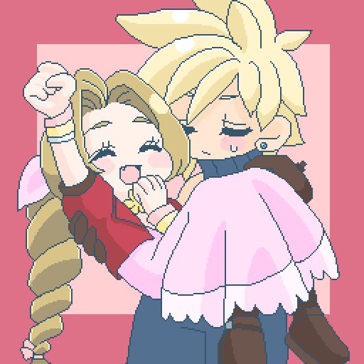 cloud strife and aerith gainsborough (final fantasy and 2 more) drawn by bbbboour