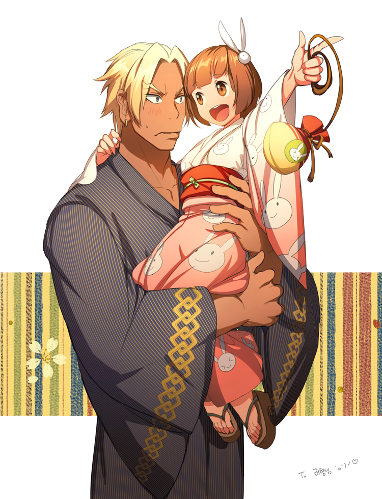 mankanshoku mako and gamagoori ira (kill la kill) drawn by mt_(ringofive)