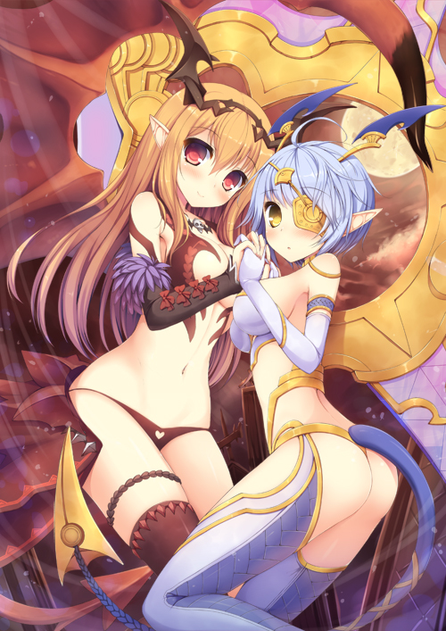 milia and lilith (lord of vermilion and 1 more) drawn by taiki_ken