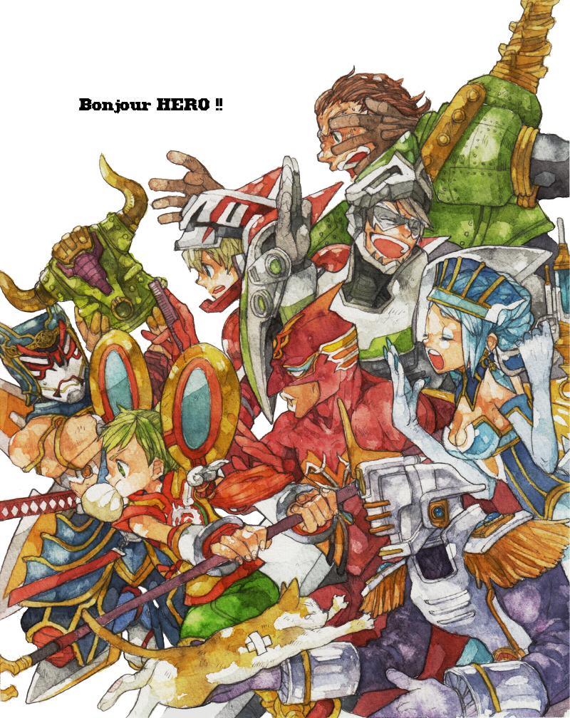 barnaby brooks jr., kaburagi t. kotetsu, huang baoling, karina lyle, blue rose, and 7 more (tiger & bunny) drawn by ina_(gonsora)