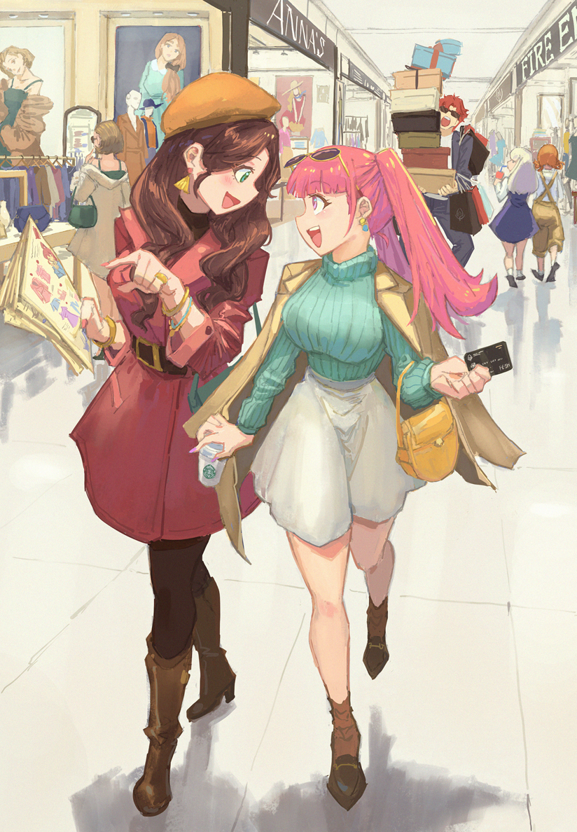hilda valentine goneril, lysithea von ordelia, dorothea arnault, sylvain jose gautier, mercedes von martritz, and 2 more (fire emblem and 1 more) drawn by green_little