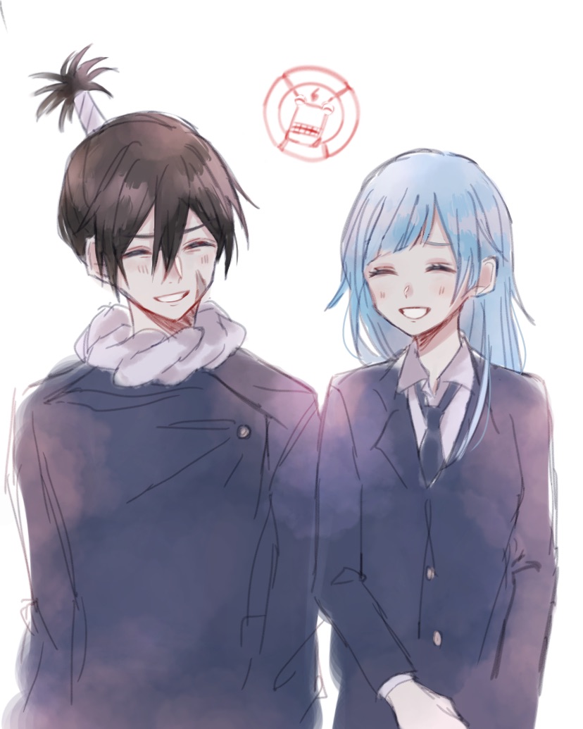 miwa kasumi and muta kokichi (jujutsu kaisen) drawn by rurui_(jac7860)