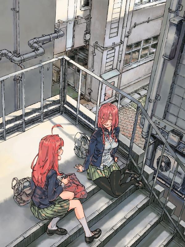 nakano miku and nakano itsuki (go-toubun no hanayome) drawn by kabuno_(camphora)