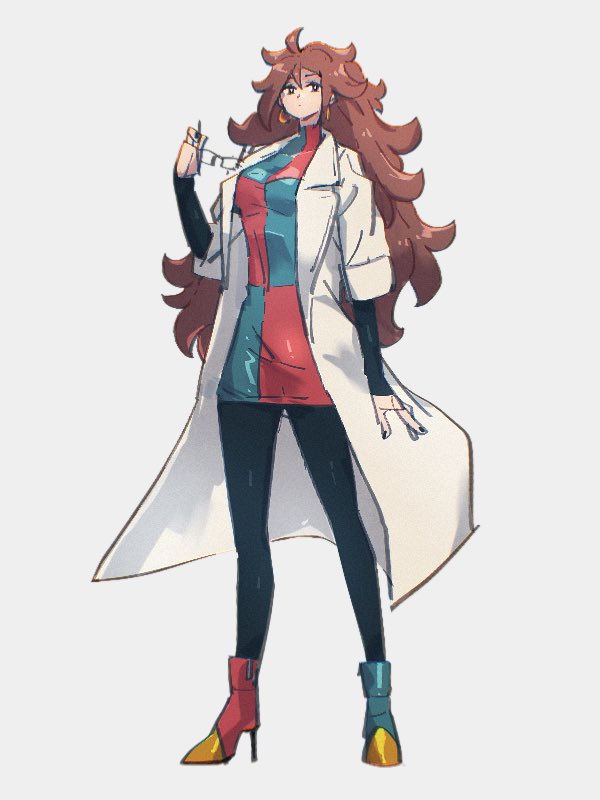 android 21 (dragon ball and 1 more) drawn by kemachiku