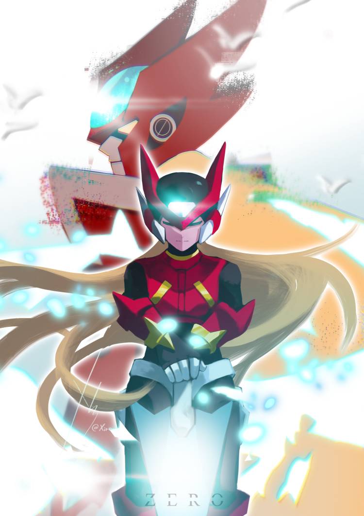 zero, zero(z), and zero.exe (mega man and 3 more) drawn by xirenl