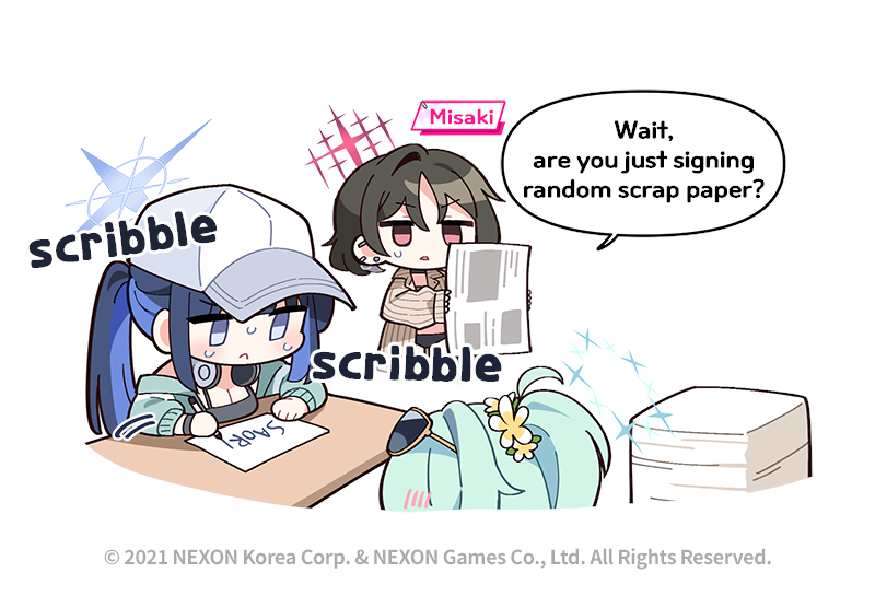 saori, hiyori, and misaki (blue archive) drawn by donmin_h
