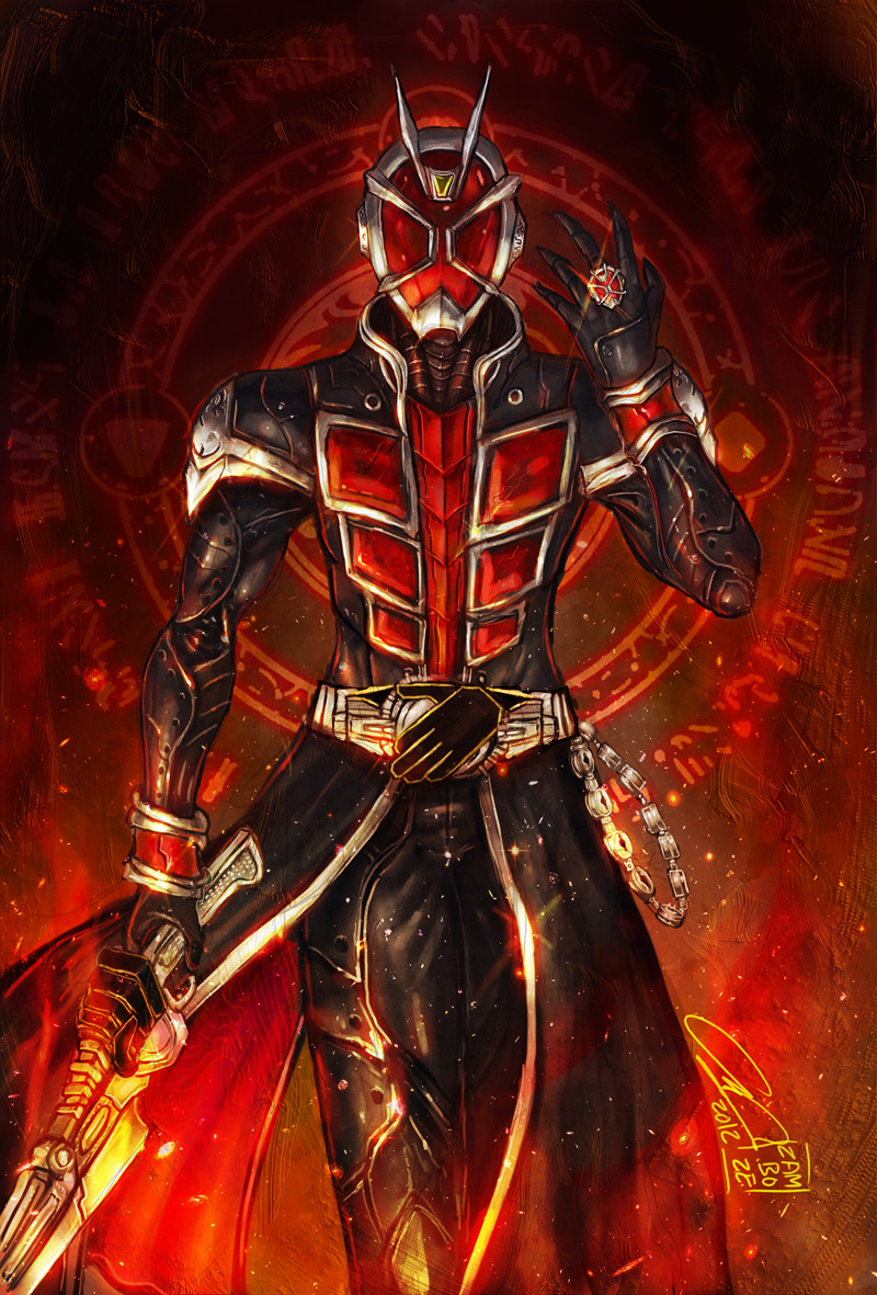 kamen rider wizard (kamen rider and 1 more) drawn by zamboze