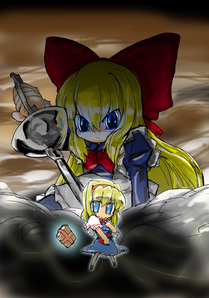 alice margatroid and goliath doll (touhou) drawn by hashimoto