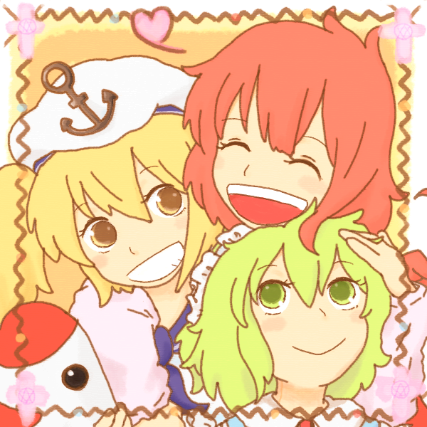okazaki yumemi, kitashirakawa chiyuri, mimi-chan, and ruukoto (touhou) drawn by suiyou_taruta