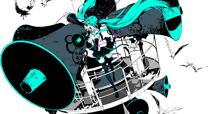 hatsune miku (vocaloid and 2 more) drawn by miwa_shirow